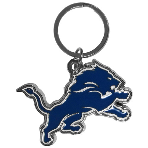 Detroit Lions Enameled Chrome Key Chain