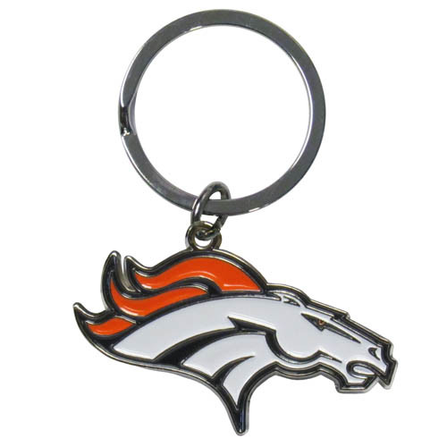 Denver Broncos Enameled Chrome Key Chain