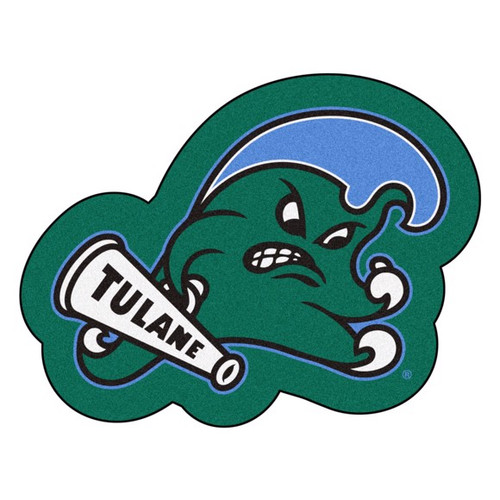 Tulane Green Wave Mascot Mat - Angry Wave Logo