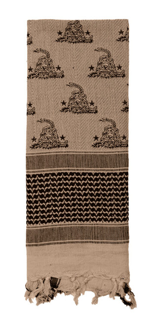 Tan Don't Tread On Me Snake Shemagh Tactical Scarf Tan Don't Tread On Me Snake Shemagh Tactical Scarf