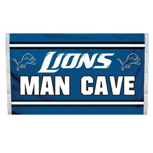 Detroit Lions Man Cave Flag