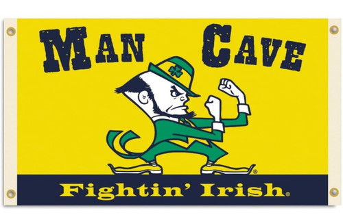 Notre Dame Fighting Irish NCAA Leprechaun Man Cave Flag