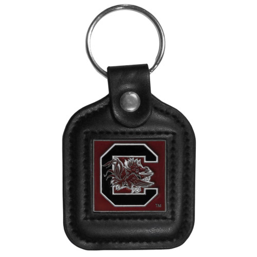 South Carolina Gamecocks NCAA Black Square Fob Key Chain South Carolina Gamecocks NCAA Black Square Fob Key Chain