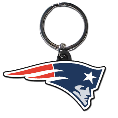 New England Patriots NFL Rubber Logo Keychain