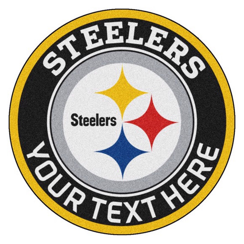 Pittsburgh Steelers Personalized Round Mat