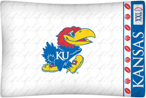 Kansas Jayhawks NCAA Microfiber Logo Pillowcase