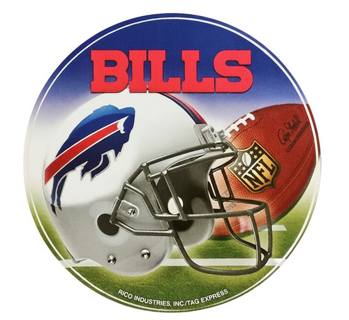 Buffalo Bills NFL Round Vinyl Decal Sticker - Helmet Design