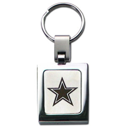Dallas Cowboys NFL Football Square Laser Etched Key Chain Dallas Cowboys NFL Football Square Laser Etched Key Chain
