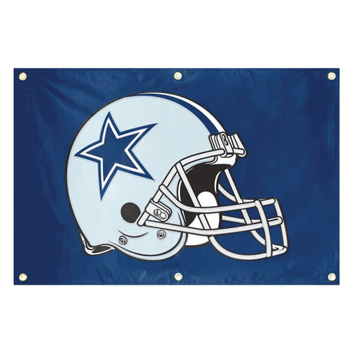 Dallas Cowboys NFL 2' x 3' Wall Banner – Helmet Logo Embroidered Nylon Flag
