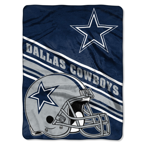 Dallas Cowboys 60 x 80 Raschel Throw Blanket Slant Design