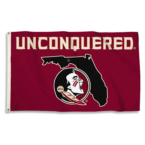Florida State Seminoles NCAA Unconquered Logo Flag Florida State Seminoles NCAA Unconquered Logo Flag