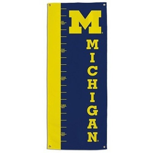 Michigan Wolverines NCAA Growth Chart Banner Michigan Wolverines NCAA Growth Chart Banner