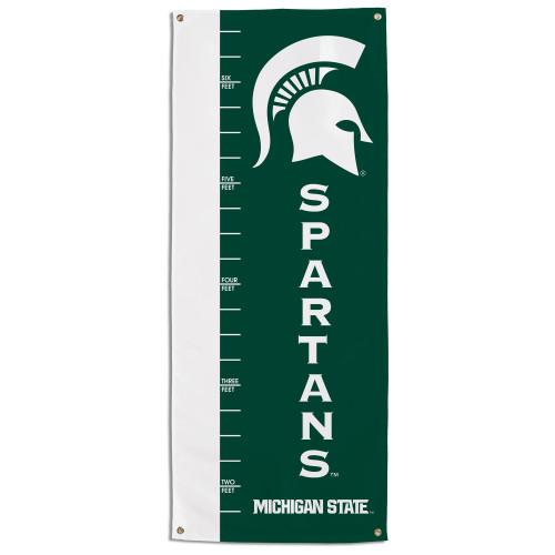 Michigan State Spartans NCAA Logo Growth Chart Banner