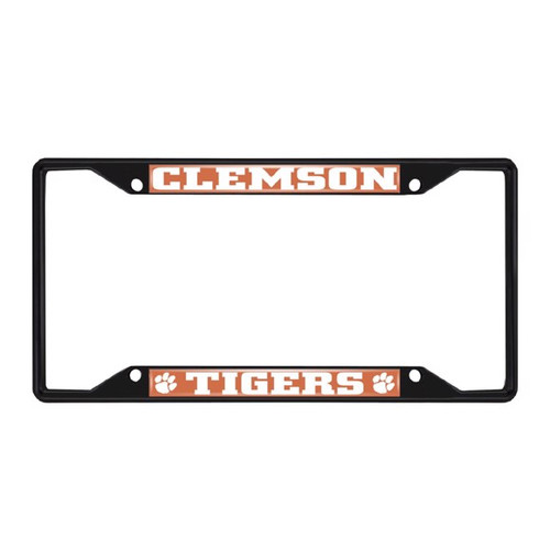 Clemson Tigers Black Metal License Plate Frame