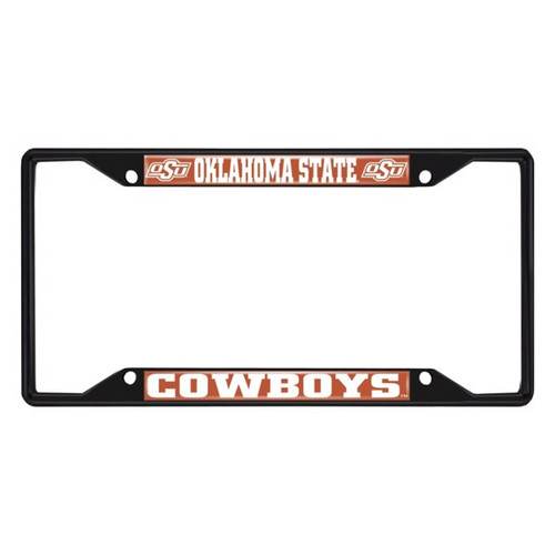 Oklahoma State Cowboys Black Metal License Plate Frame Oklahoma State Cowboys Black Metal License Plate Frame