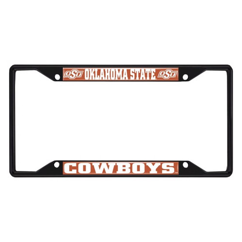 Oklahoma State Cowboys Black Metal License Plate Frame