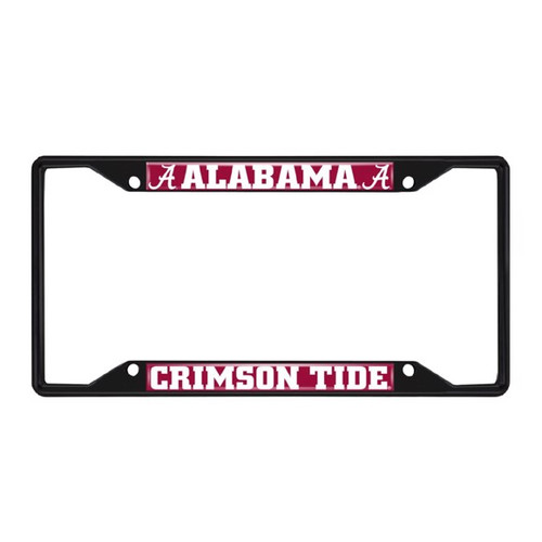 Alabama Crimson Tide Black Metal License Plate Frame