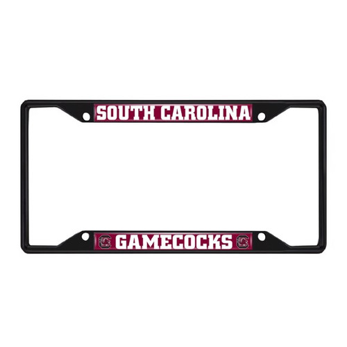 South Carolina Gamecocks Black Metal License Plate Frame South Carolina Gamecocks Black Metal License Plate Frame