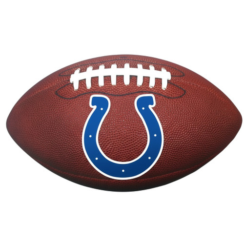 Indianapolis Colts NFL 6" Football Shaped Magnet - Colts Blue Horseshoe Logo