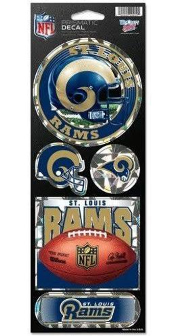St Louis Rams NFL Prismatic Decal Sticker Set