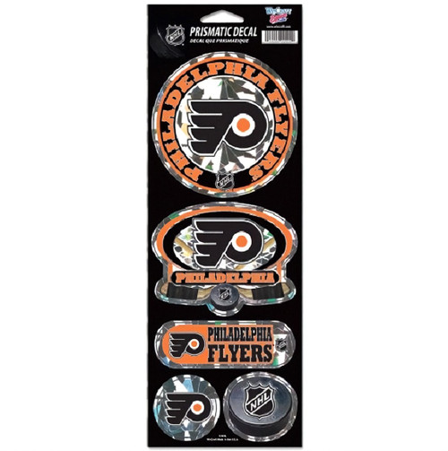 Philadelphia Flyers NHL Hockey Prismatic Decal Sticker Set
