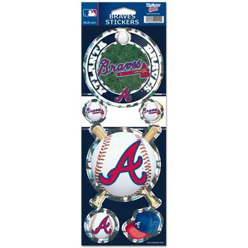 Atlanta Braves MLB Prismatic Decal Sticker Set