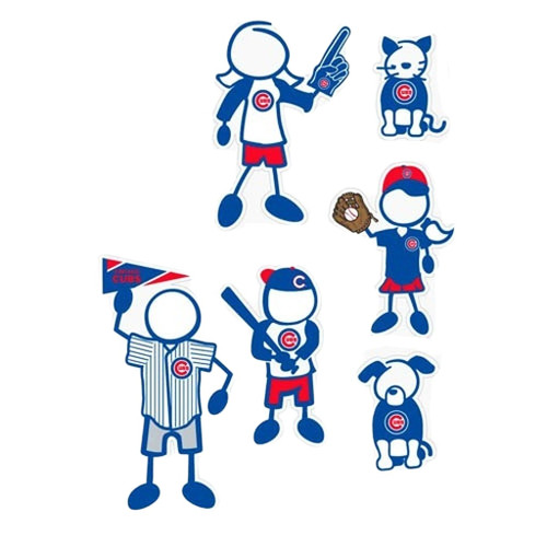 Chicago Cubs MLB Baseball Family Decal Sticker Set Chicago Cubs MLB Baseball Family Decal Sticker Set