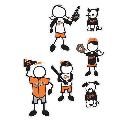 Baltimore Orioles MLB Baseball Family Decal Sticker Set Baltimore Orioles MLB Baseball Family Decal Sticker Set