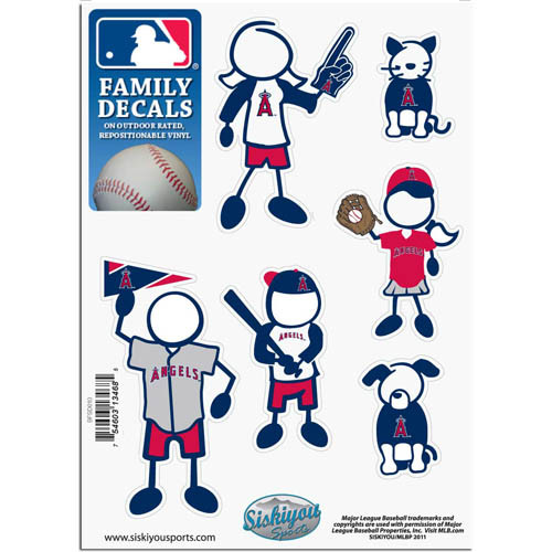  MLB 4 Los Angeles Angels Team Logo Stickers Set