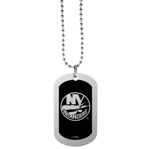 New York Islanders NHL Chrome Black Tag Necklace