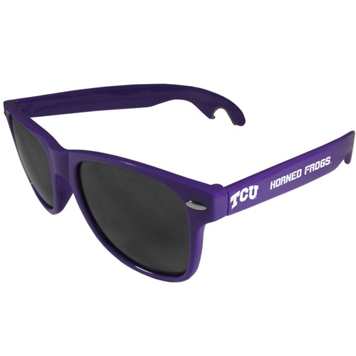 TCU Horned Frogs Beachfarer Bottle Opener Sunglasses - Purple