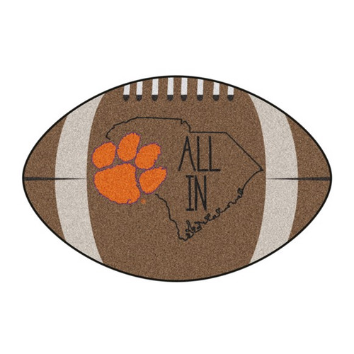 Clemson Tigers Southern Style Football Mat Rug