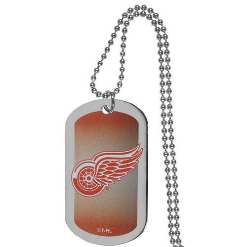 Detroit Red Wings NHL Color Tag Necklace