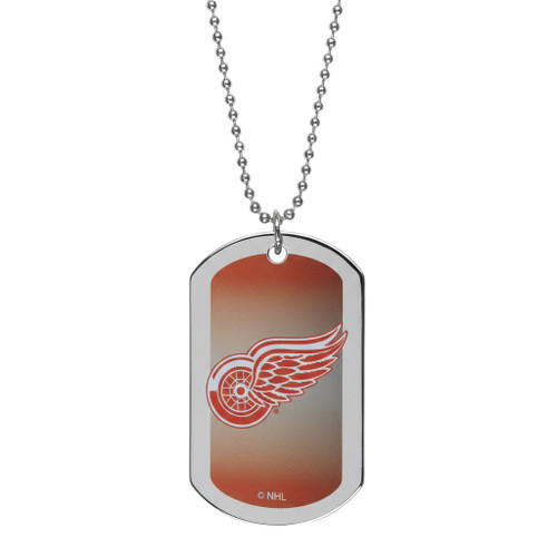 Detroit Red Wings NHL Color Chrome Tag Necklace