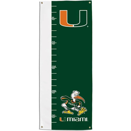 Miami Hurricanes NCAA Logo Growth Chart Banner Miami Hurricanes NCAA Logo Growth Chart Banner
