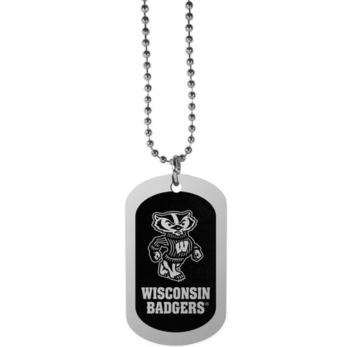 Wisconsin Badgers NCAA Chrome Tag Necklace Wisconsin Badgers NCAA Chrome Tag Necklace