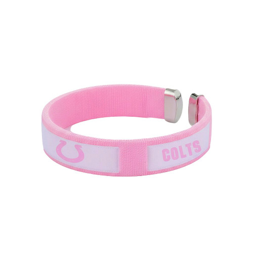 Indianapolis Colts NFL Pink Band Bracelet - Logo & Wordmark