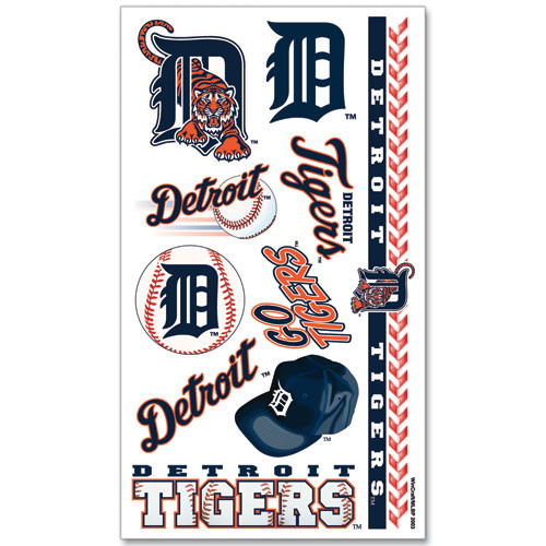 Detroit Tigers MLB Temporary Tattoos