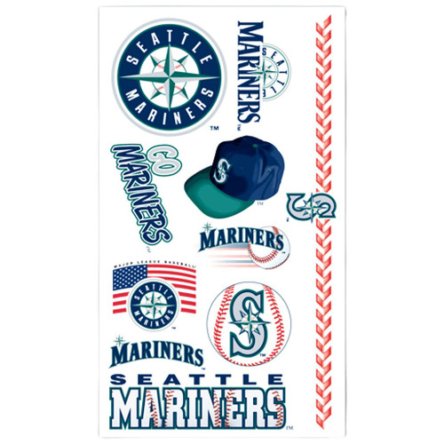Seattle Mariners MLB Temporary Logo Tattoos