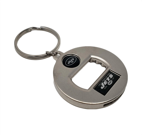 New York Jets NFL Round Bottle Opener Key Chain