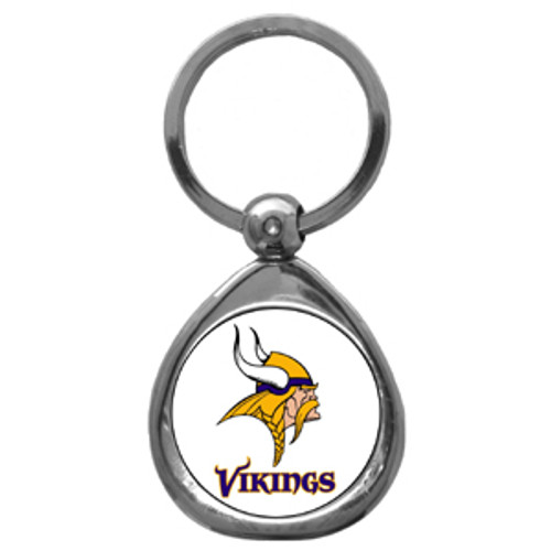 Minnesota Vikings Logo Chrome Key Chain - White