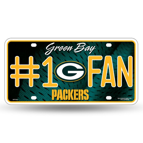 Green Bay Packers #1 Fan Metal License Plate