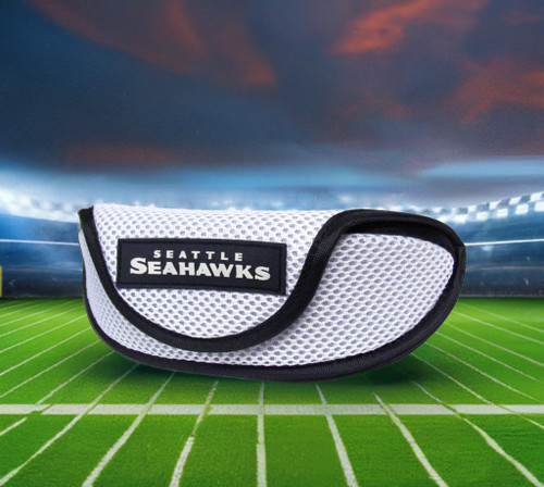 Seattle Seahawks NFL Football Jersey Style Sunglasses Case - On a football field background