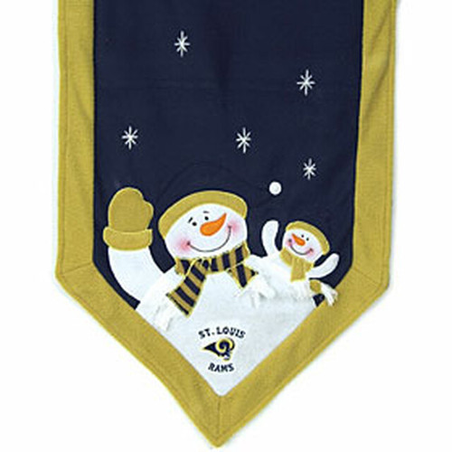 St Louis Rams NFL Holiday Snowman Table Runner