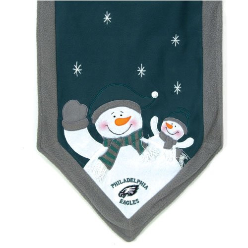 Philadelphia Eagles NFL Holiday Snowman Table Runner Philadelphia Eagles NFL Holiday Snowman Table Runner