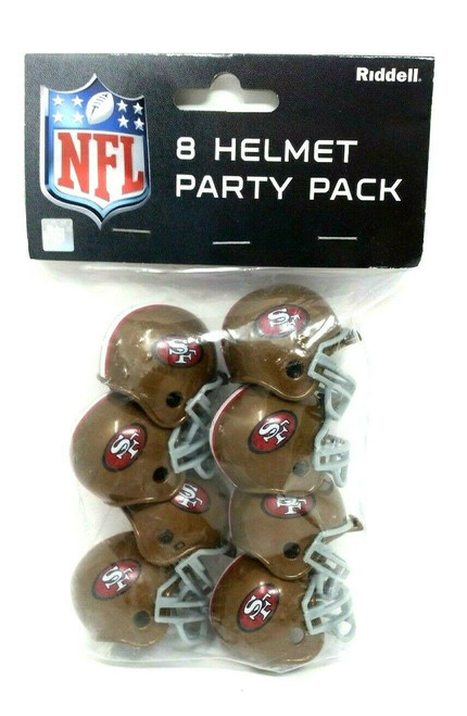 San Francisco 49ers NFL Helmet Party Pack – 8‑Piece Cake Toppers