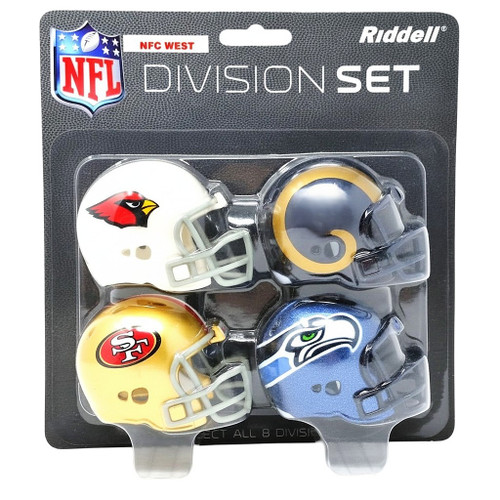 NFL Pocket Pro Helmet Set NFC West Division – 4pc Mini Collectibles