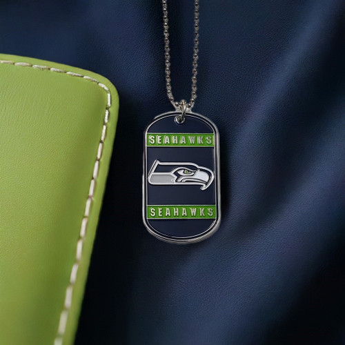 Seattle Seahawks NFL Football Dog Tag Logo Necklace