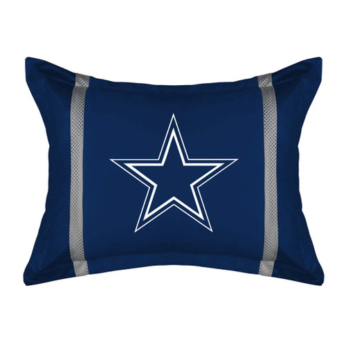 Dallas Cowboys NFL Microfiber Blue & Silver Pillow Sham