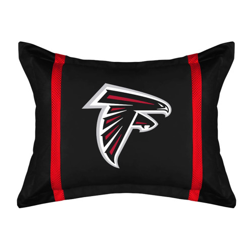 Atlanta Falcons NFL Microfiber Black & Red Pillow Sham